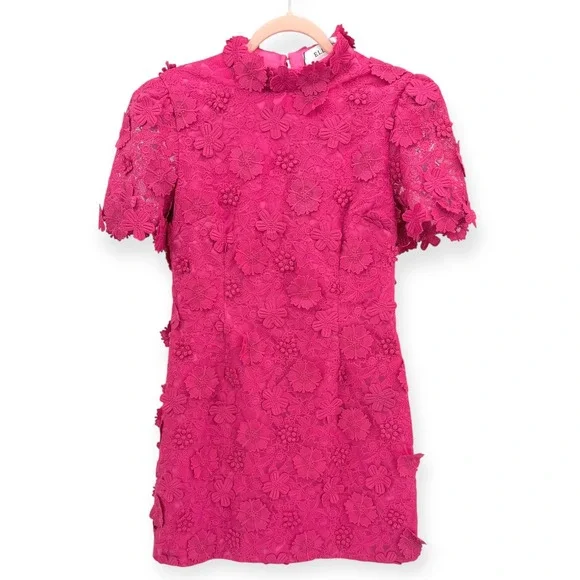 NWT Elliatt Claudia Short Sleeve Mini Dress in Pink $448 - Size Large‎ - Picture 6 of 10